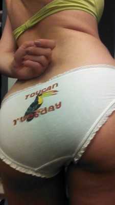 unicronkween:  Toucan Tuesday panties on Saturday. :D  Cute panties