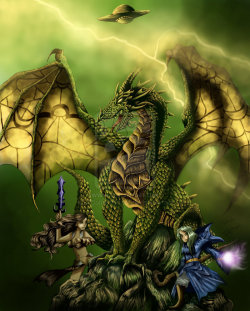 latanieredecyberwolf:  Dragons by C.D. Muller (X Rosewater