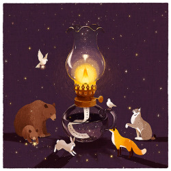 shinoillustration:  ほしあかり“starlight” Lamp ＆ Animals