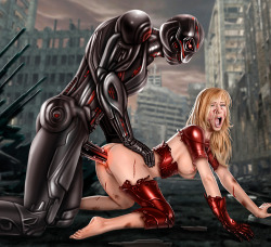 rule34world:  Pepper Potts loses a fight to Ultron by misterjer