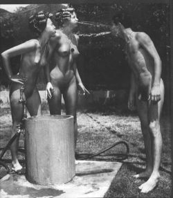 retrogasm:  A fetish that involves nudity, spitting water and