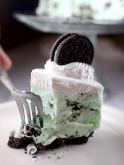 do-not-touch-my-food:  Mint Oreo Chocolate Chip Ice Cream Cake