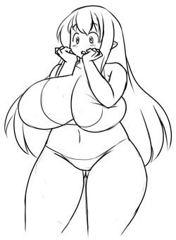 overlordzeon:A sketch of Mina in a bikini.