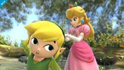 I never cared about Toon Link but I find this pic adorable -