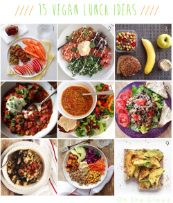 vegan-yums:  15 vegan lunch ideas / Recipes