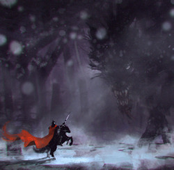 fantasy-art-engine:  Nightmare Wolf by Ivan Kashubo  