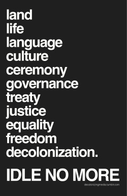 decolonizingmedia:  Download. Print. Share. Decolonize. #IdleNoMore