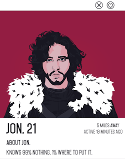 ithelpstodream:  If “Game Of Thrones” Characters Had Tinder