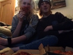 skateboards-and-spliffs:  Pizza night with my sexy ladyinhale-exhale-puffpuffpass