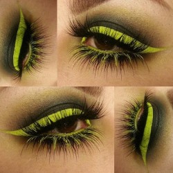 limecrime:  Citreuse eyeliner worn as liner AND mascara (yes,