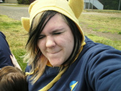 ZOMG OLDEST PHOTO!. Jess’ teletubbie hat and it was lunchtime