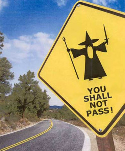 sunsurfer:  Gandalf Road Sign, New Zealand  photo via destructoid