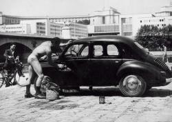 purelyvintagegay:  Washing his car. 