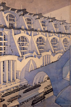 architectureofdoom:   Città, Virgilio Marchi, 1919 