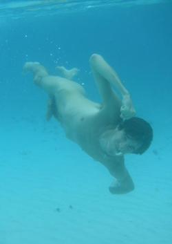 naked underwater…