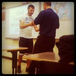 Chase dancing//Spanish Class, hahaha. (Taken with instagram)