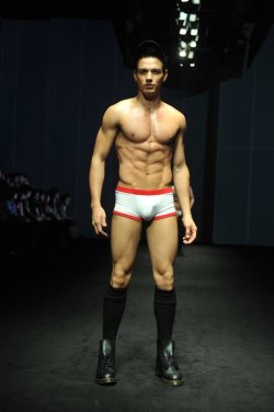 Sexy socks and shorts on the catwalk….