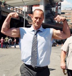 Show us you muscles Chris!  We are going to miss you on L&O