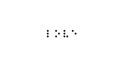 candith:  “LOVE” in Braille lettering.Love is blind. 