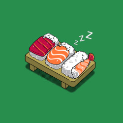 threadless:  Sushi Who knew it was so adorable? Super cute design