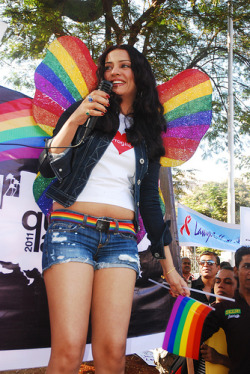 lovebulldozer:  Celina Jaitley Queer Azadi March Gay Pride 2011