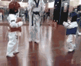 thisisnotmyfairytaleendingg:  Tiny tots taking Taekwondo.  