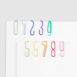 designcloud:  Numberclips Cute, colourful paperclips carefully