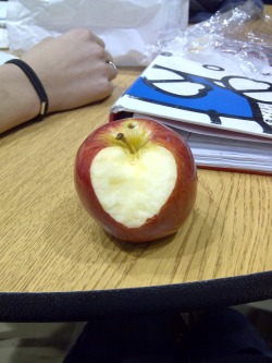 Bit into an apple during school and this is what it turned into.