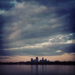 Evening walk around Lake Calhoun with a lovely view of the Minneapolis