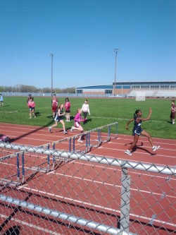 Baby sister at her track meet. Proudest brother ever. I was the