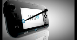 Wii U game pad front and back. It also includes gyroscope, camera,