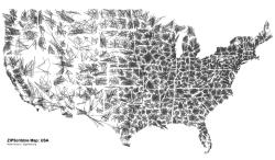 thelumbr:  Connect-the-dots played with United States zip codes.
