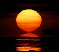 afro-dominicano:   Sinking Sun and Green Flash Layers of different