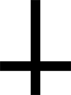 historically-disturbing:  The Cross of St. Peter or Petrine Cross