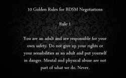 adorkable111:  ratujone:   10 Golden Rules for BDSM Negotiations