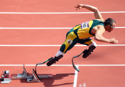 gettyimages:  Oscar: Oscar Pistorius of South Africa competes