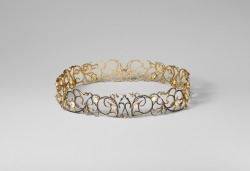 opus53:  Rene Jules Lalique, Collaret, Gold, enamel, diamonds,