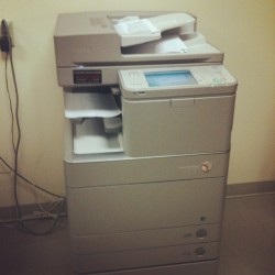 Sit! Stay! Good copier! #officespace #reality #office #babysitting