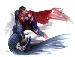 toxicadams:  Superman - Batman art by Gabriele Dell’Otto