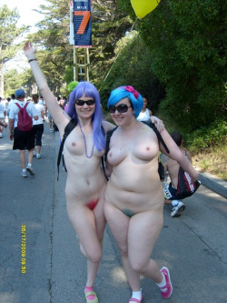 nudistlifestyle:  Two fun loving nudist girls ! 