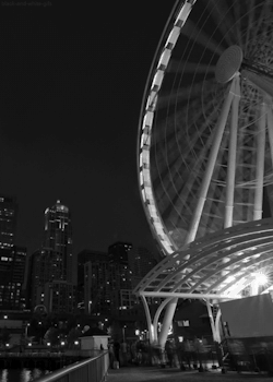 black-and-white-gifs:  Ferris Wheel (Vincenzo Frattarola)