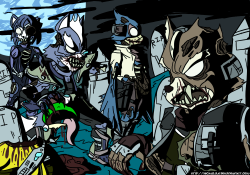 Star Fox characters as zombies with a dead Slippy Toad…