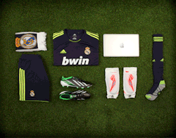 adidasfootball:  What’s in the kitbag?  My macbook, I don’t