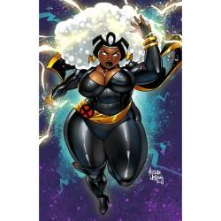 marcusthevisual:Alternate universe Storm (a.k.a TaLynn Kel) just because it’s possible :) At Dragon Con this weekend in Artist Alley table K79, so come check us out. Peace y'all #marcusthevisual