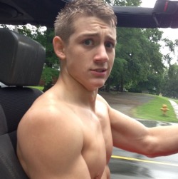hotcunts:  I call shotgun with this hotcunt… I want his flaccid cock to peek out from his footy shorts