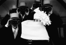 wehadfacesthen:  Givenchy Hat, a photo by Frank Horvat, Paris, 1958 