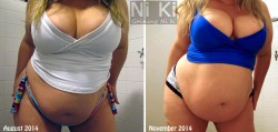 gaining-ni-ki:  Progression photos. 3 months difference. 