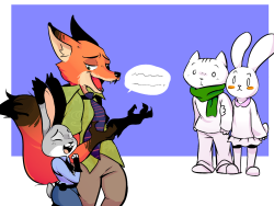 tangobunny:  pkbunny:  help  I did not expect to see a crossover comic between Zootopia and There She Is!!   There they are!!! &lt;3