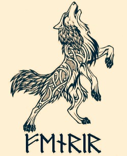 wilderness-wolf:  adorkable111:  davieboy10:  jollyrogers777 adorkable111  Okay this is some badassery!  My friend has this inked on his side.   Fenrir