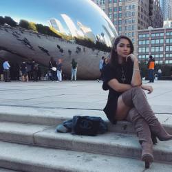 ladiosa-jade:  Just A beaner sitting in front of the bean  (at The Giant Bean Chicago)